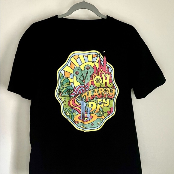 Disney Tops - Disney Oh Happy Day Black Tee Womens Large
